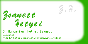 zsanett hetyei business card